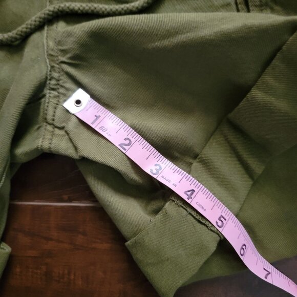 Free People Frankie Washed Shorts Womens M Cargo Casual Boho Utility Army Green - Picture 8 of 8